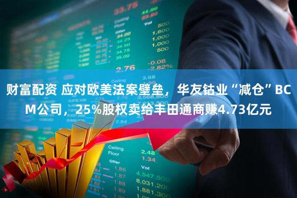 财富配资 应对欧美法案壁垒，华友钴业“减仓”BCM公司，25%股权卖给丰田通商赚4.73亿元